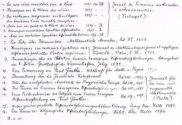 Schriftenverzeichnis v. A. Gutzmer 1900